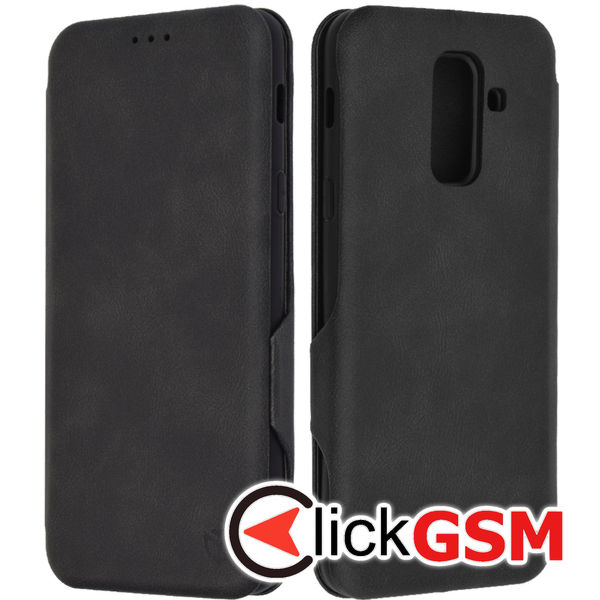 Accesoriu Husa Safe Wallet Negru Samsung Galaxy A6 Plus 2018