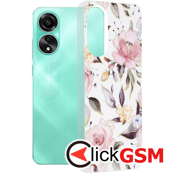 Accesoriu Husa Marble Alb Oppo A78 4G