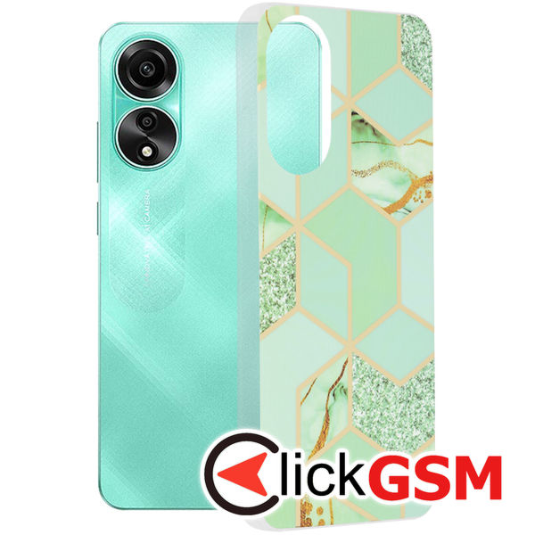 Accesoriu Husa Marble Verde Oppo A78 4G