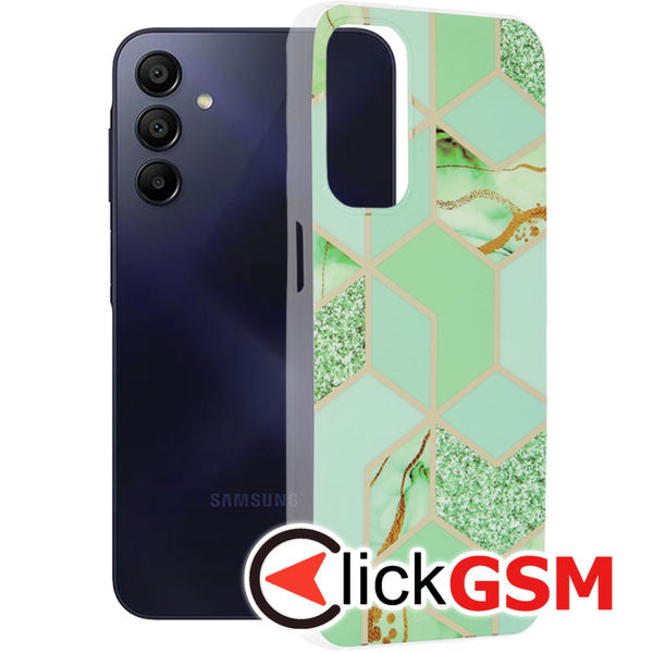 Accesoriu Husa Marble Verde Samsung Galaxy A15 5G