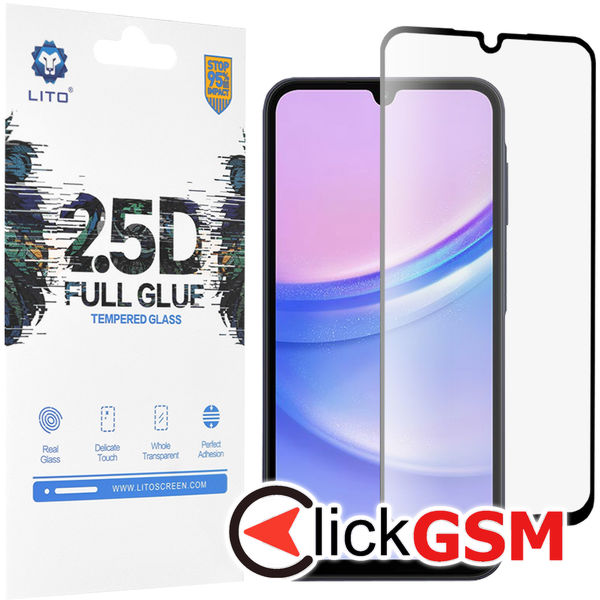 Accesoriu Folie Full Glue Negru Samsung Galaxy A15 5G