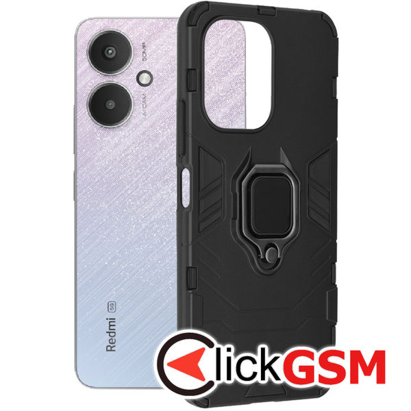 Accesoriu Husa Silicone Shield Negru Xiaomi POCO M6