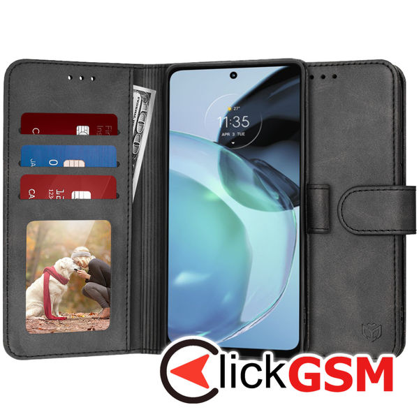 Accesoriu Husa Carte Negru Motorola Moto G72