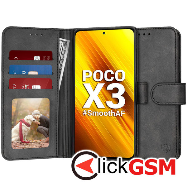 Accesoriu Husa Carte Negru Xiaomi POCO X3 Pro