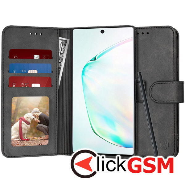 Accesoriu Husa Carte Negru Samsung Galaxy Note10+