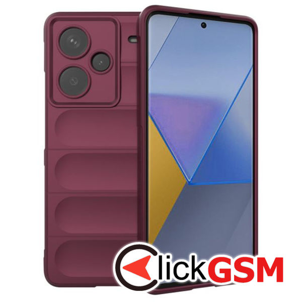 Accesoriu Husa Magic Shield Bordo Xiaomi Redmi Note 13 Pro+