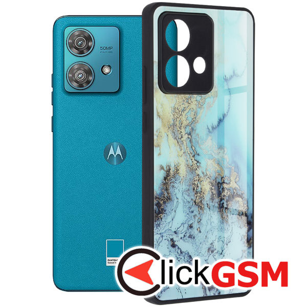 Accesoriu Husa Glaze Bleu Motorola Edge 40 Neo