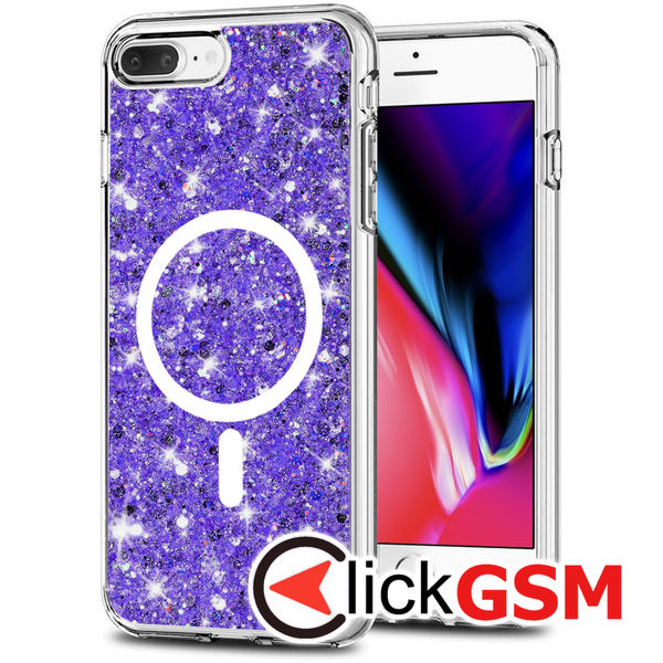 Accesoriu Husa Sparkly Glitter  Mov Apple IPhone 8 Plus