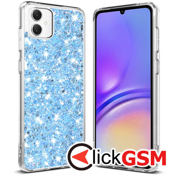 Accesoriu Husa Sparkly Glitter  Bleu Samsung Galaxy A05