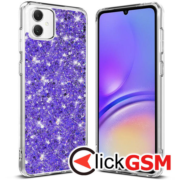 Accesoriu Husa Sparkly Glitter  Mov Samsung Galaxy A05