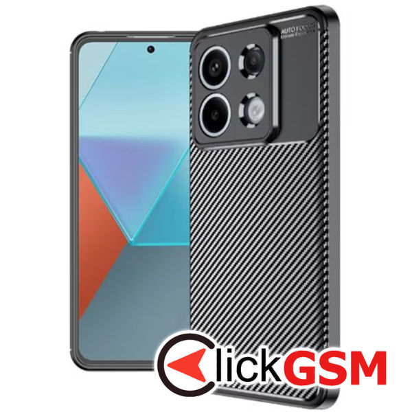 Accesoriu Husa Carbon Fiber Negru Xiaomi Redmi Note 13 5G