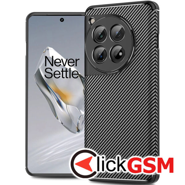 Accesoriu Husa Carbon Fiber Negru OnePlus 12