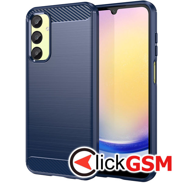 Accesoriu Husa Carbon Silicone Albastru Samsung Galaxy A25