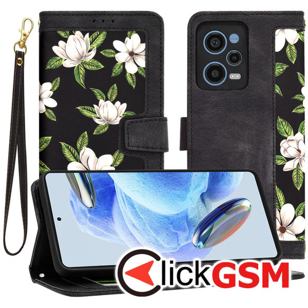 Accesoriu Husa Flip Negru Xiaomi Redmi Note 12 Pro 5G