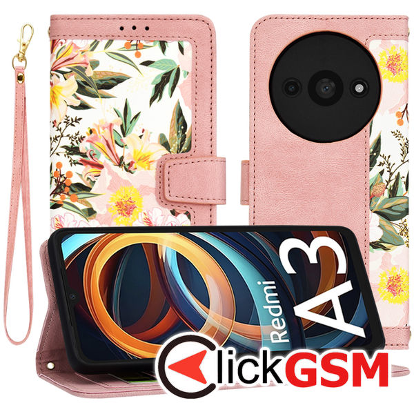 Accesoriu Husa Flip Roz Xiaomi Redmi A3