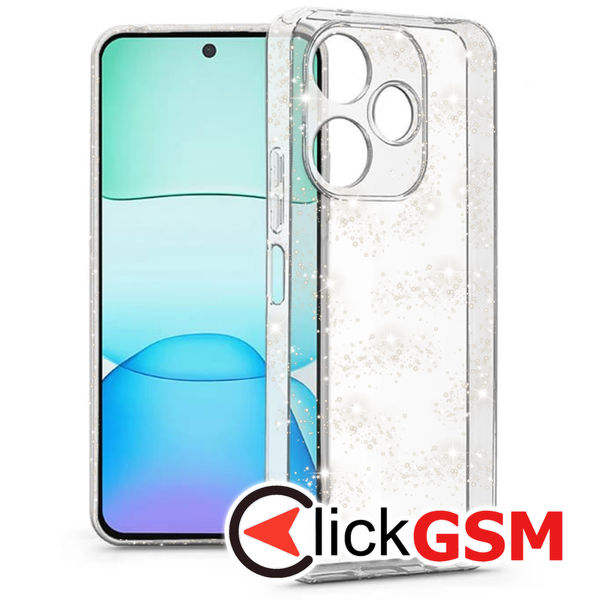 Accesoriu Husa SparkleSkin Transparenta Xiaomi Redmi 13