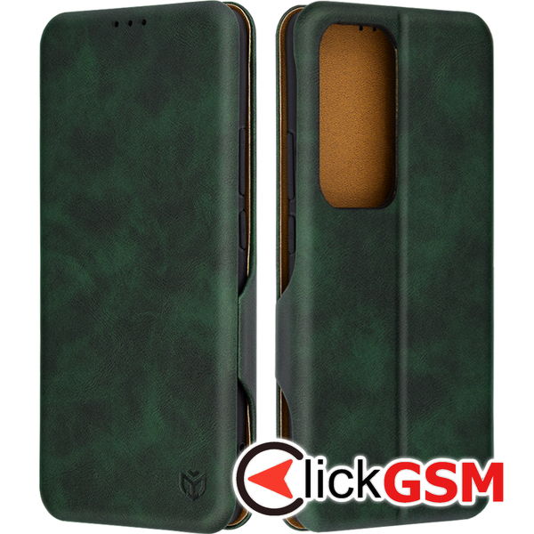 Accesoriu Husa Safe Wallet Verde Oppo Reno12