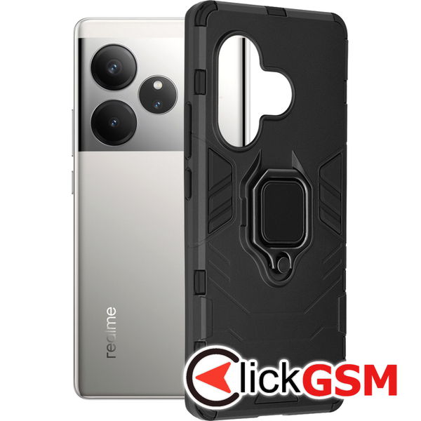 Accesoriu Husa Silicone Shield Negru Realme GT 6