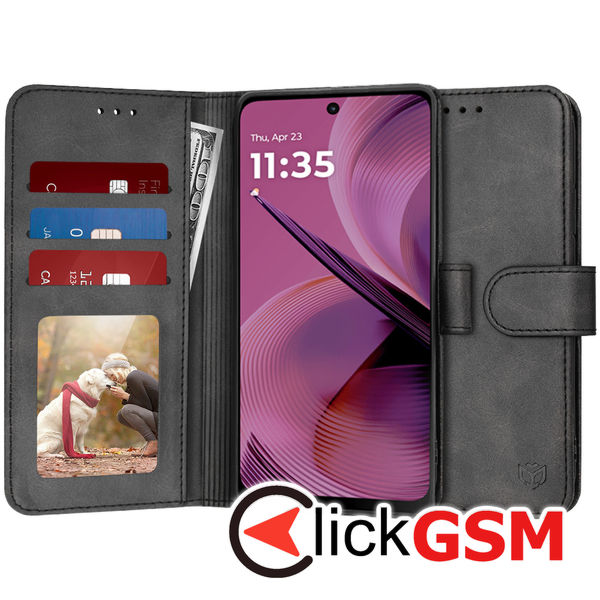 Accesoriu Husa Carte Negru Motorola Moto G55 5G