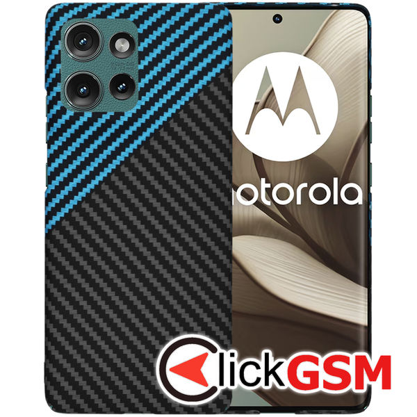 Accesoriu Husa Carbonite Bleu Motorola Edge 50