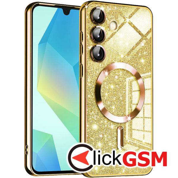 Accesoriu Husa Luxury Crystal Auriu Samsung Galaxy A16