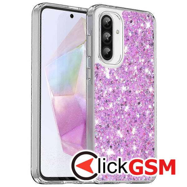 Accesoriu Husa Sparkly Glitter  Magenta Samsung Galaxy A36