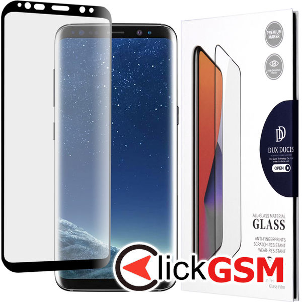 Accesoriu Folie Securizata Negru-transparenta Samsung Galaxy S8