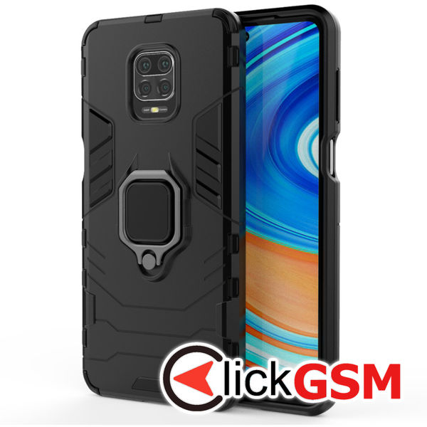 Accesoriu Husa Silicone Shield Negru Xiaomi Redmi Note 9S