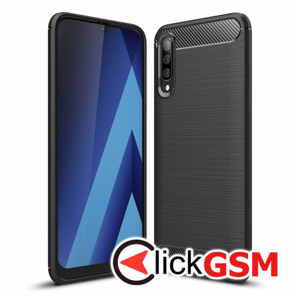 Accesoriu Husa Carbon Silicone Negru Samsung Galaxy A50