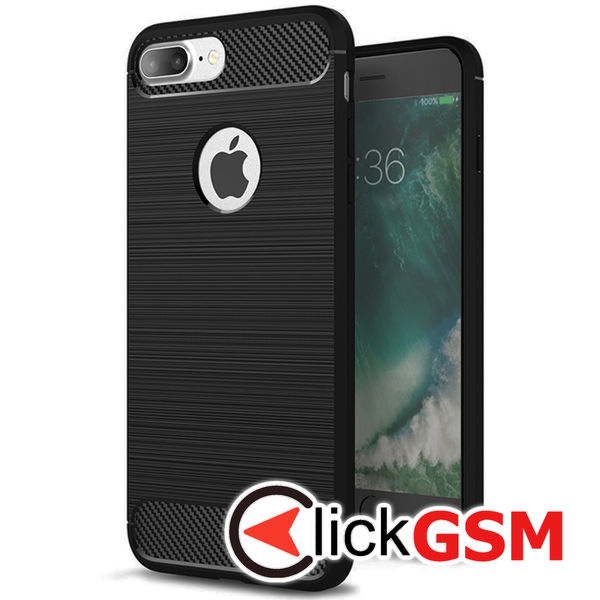 Accesoriu Husa Carbon Silicone Negru Apple IPhone 8 Plus