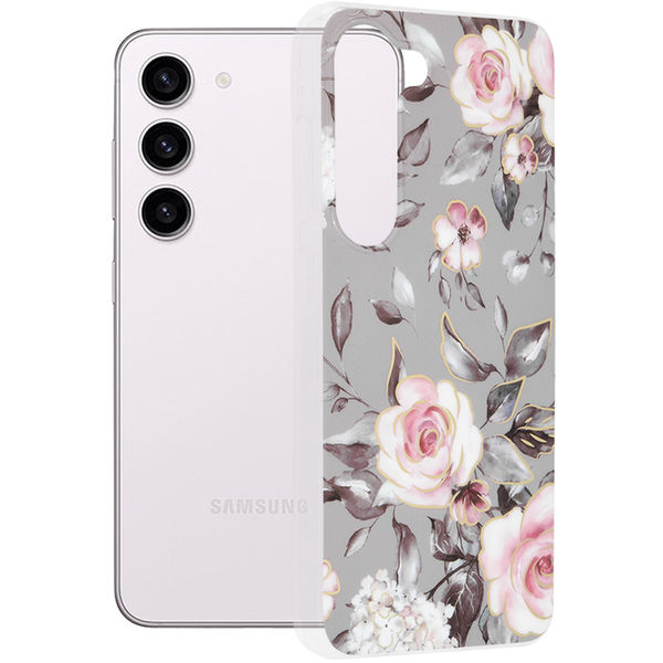 Techsuit - Marble Series - Samsung Galaxy S23 - Bloom of Ruth Gray