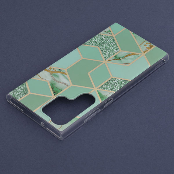 Techsuit - Marble Series - Samsung Galaxy S23 Ultra - Green Hex