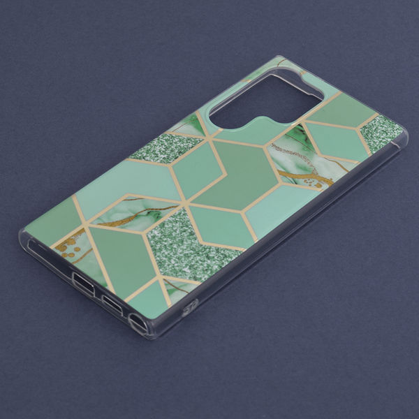 Techsuit - Marble Series - Samsung Galaxy S23 Ultra - Green Hex