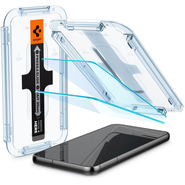 Spigen - Glas.tR EZ-FIT (2 pack) - Samsung Galaxy S23 - Clear