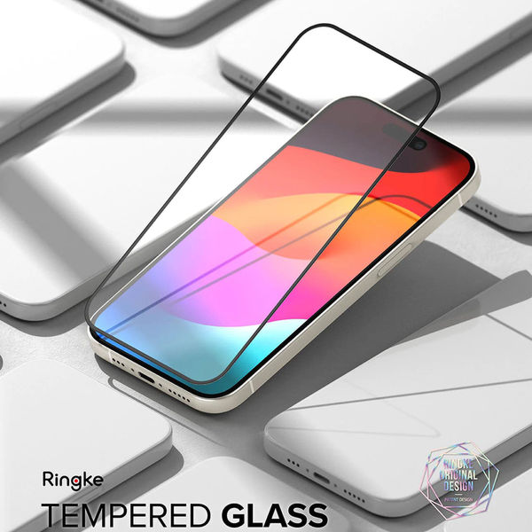 Ringke - Cover Display Tempered Glass - iPhone 15 Plus - Black