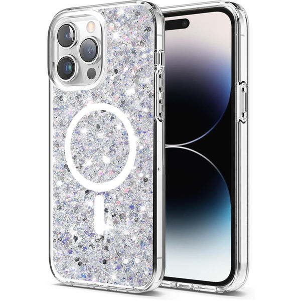 Techsuit - Sparkly Glitter MagSafe - iPhone 14 Pro - White