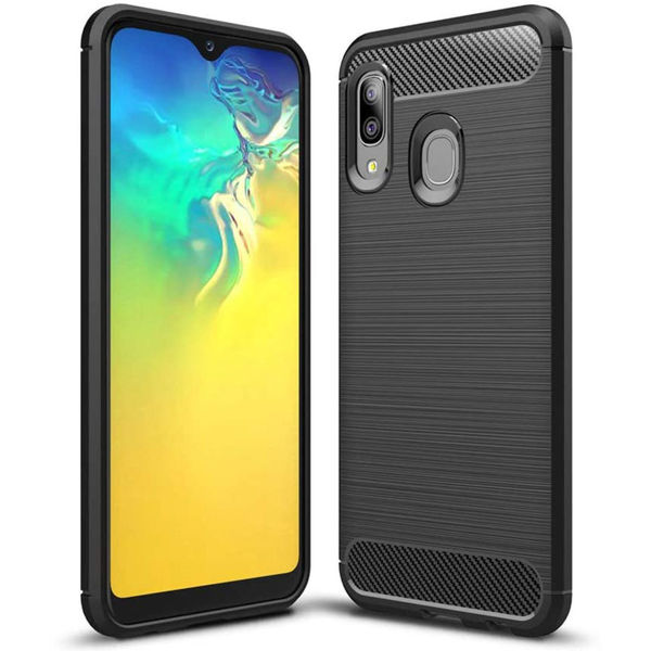 Techsuit - Carbon Silicone - Samsung Galaxy A20e - Black