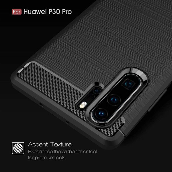 Techsuit - Carbon Silicone - Huawei P30 Pro / P30 Pro New Edition - Black