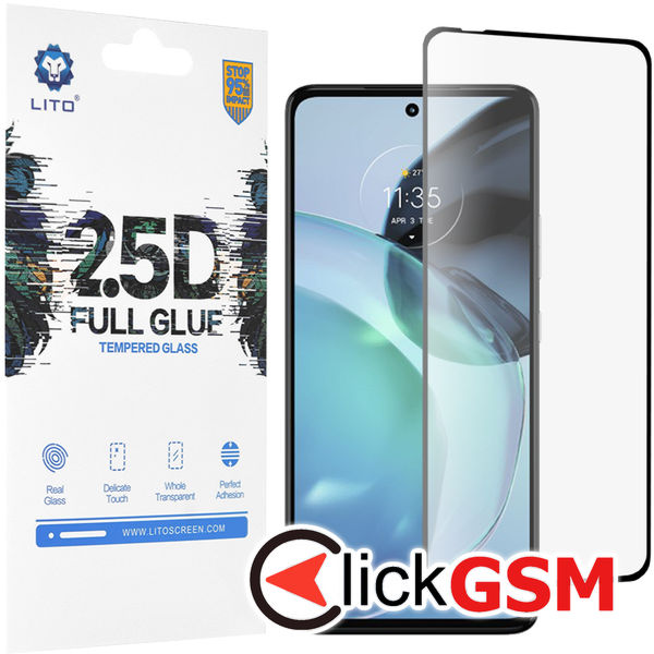 Folie Full Glue negru Motorola Moto G72 dn5