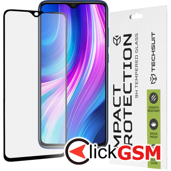 Folie Securizata negru Xiaomi Redmi Note 8 Pro 800