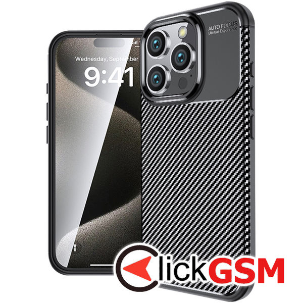 Husa Carbon Fiber negru Apple iPhone 16 Pro gd4