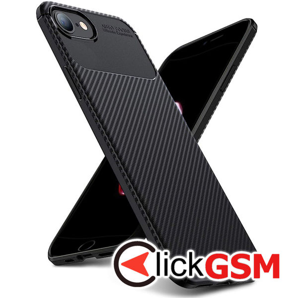 Husa Carbon Fiber negru Apple iPhone 8 Plus bge