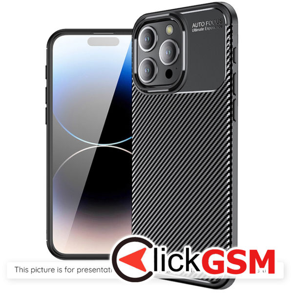 Husa Carbon Fiber negru Samsung Galaxy A56 5G ivx