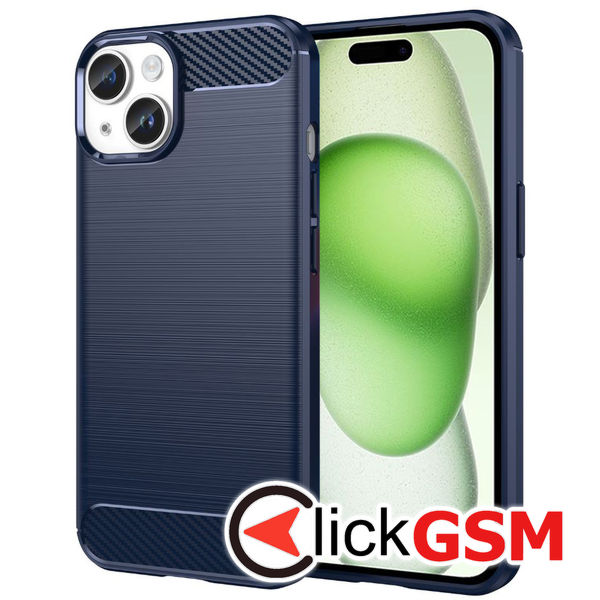 Husa Carbon Silicone Apple iPhone 15