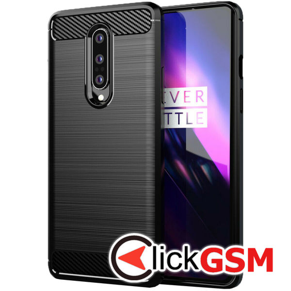 Husa Carbon Silicone negru OnePlus 8 56