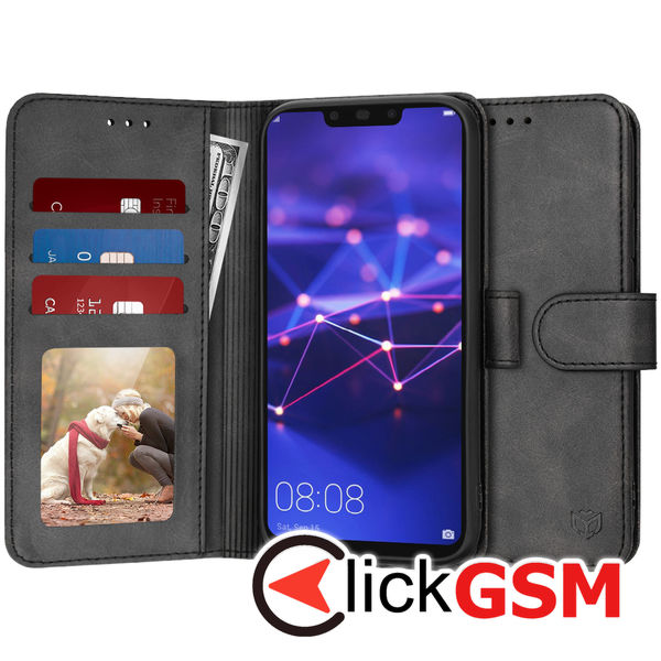 Husa Carte negru Huawei Mate 20 Lite 93h