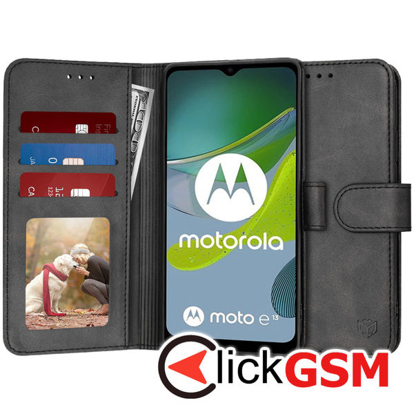 Husa Carte negru Motorola Moto E13 923