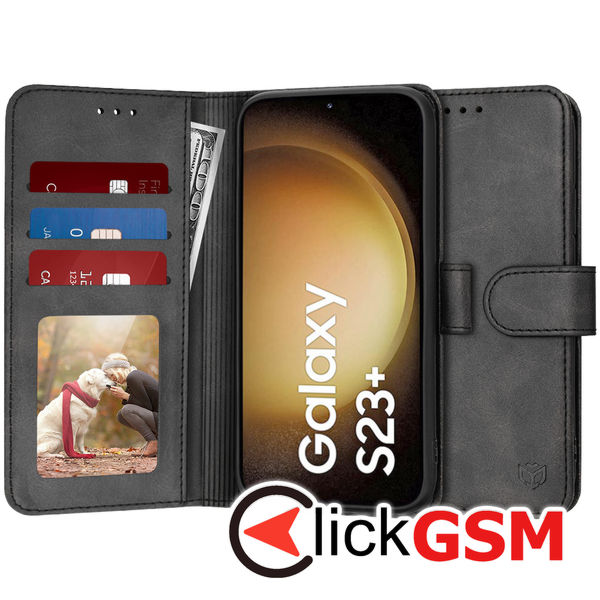 Husa Carte negru Samsung Galaxy S23+ 93m