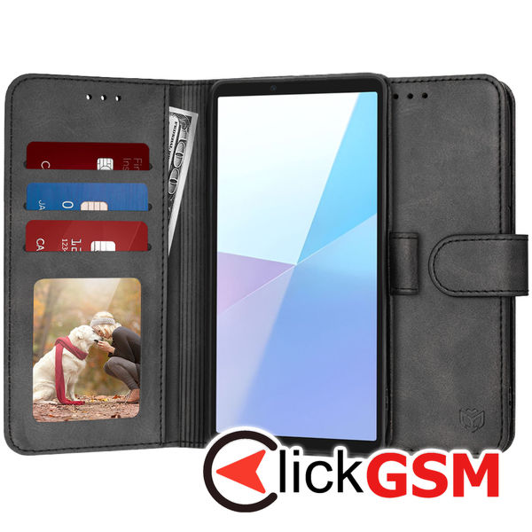 Husa Carte negru Sony Xperia 10 VI d4s