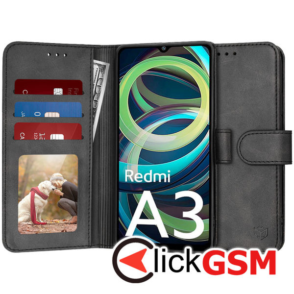 Husa Carte negru Xiaomi Redmi A3 934